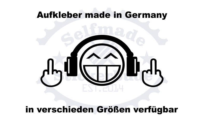 Smiley Kopfhörer – Selfmade-Stickerbude